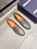 J.M.WESTON Grey calfskin Leather Shoes-J.M.WESTON Man Business Leather Shoes